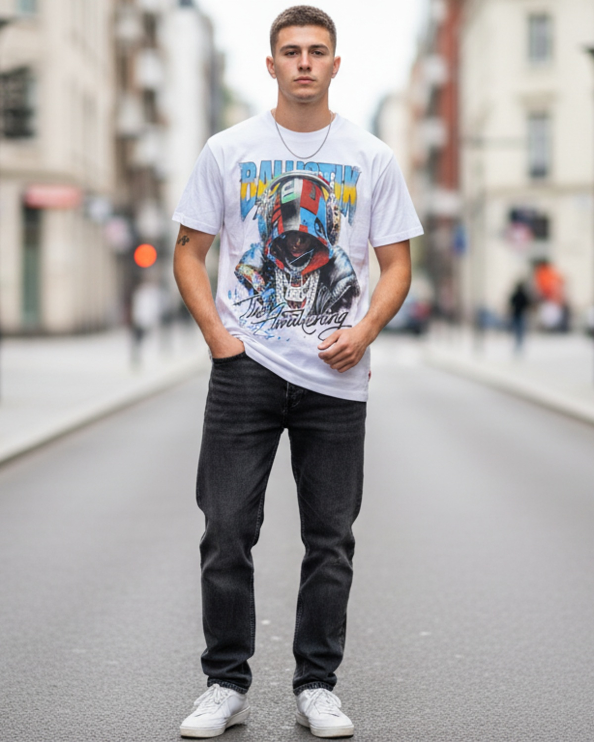 Stylish Custom Printed T-Shirt - Bold Graphic Urban Tee