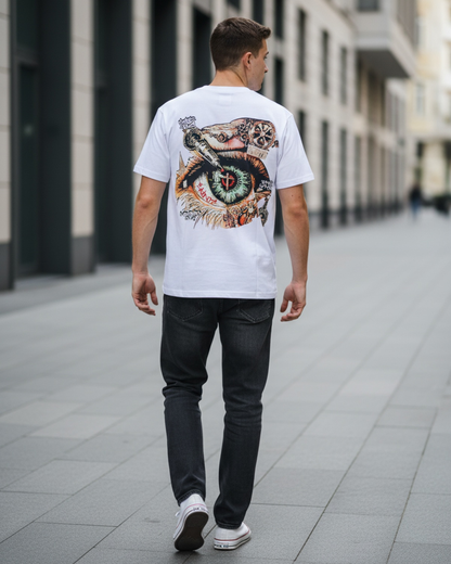 Stylish Custom Printed T-Shirt - Bold Graphic Eye Tee