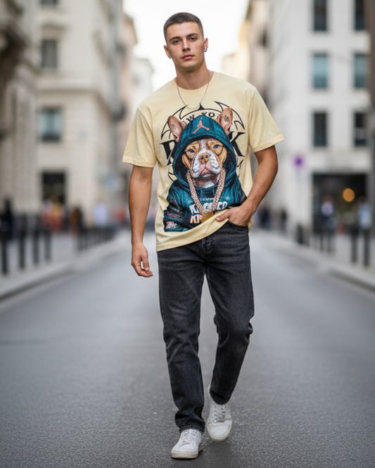 Stylish Custom Printed T-Shirt - Bold Graphic French Bulldog Tee