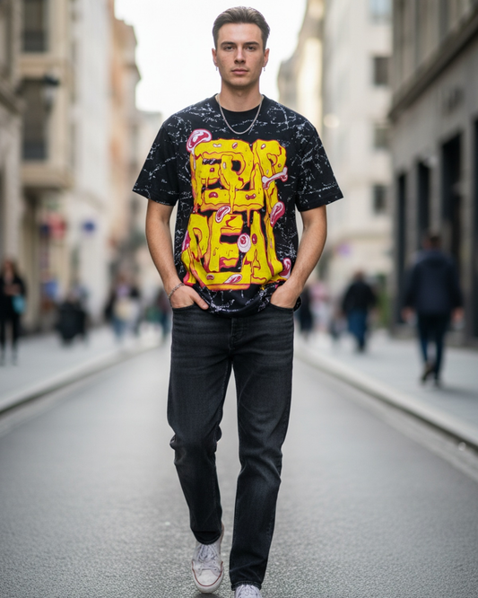 Stylish Custom Printed T-Shirt - Bold Graphic Streetwear Tee
