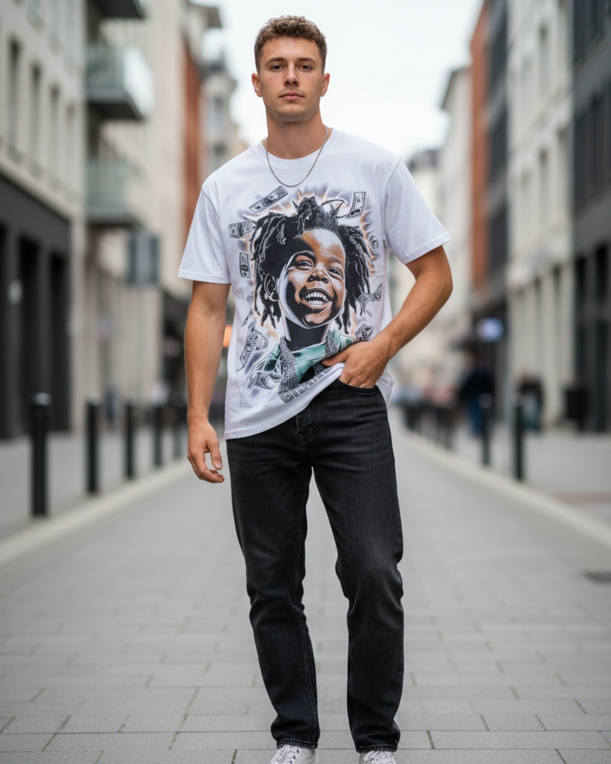 Stylish Custom Printed T-Shirt - Bold Graphic Brand Tee