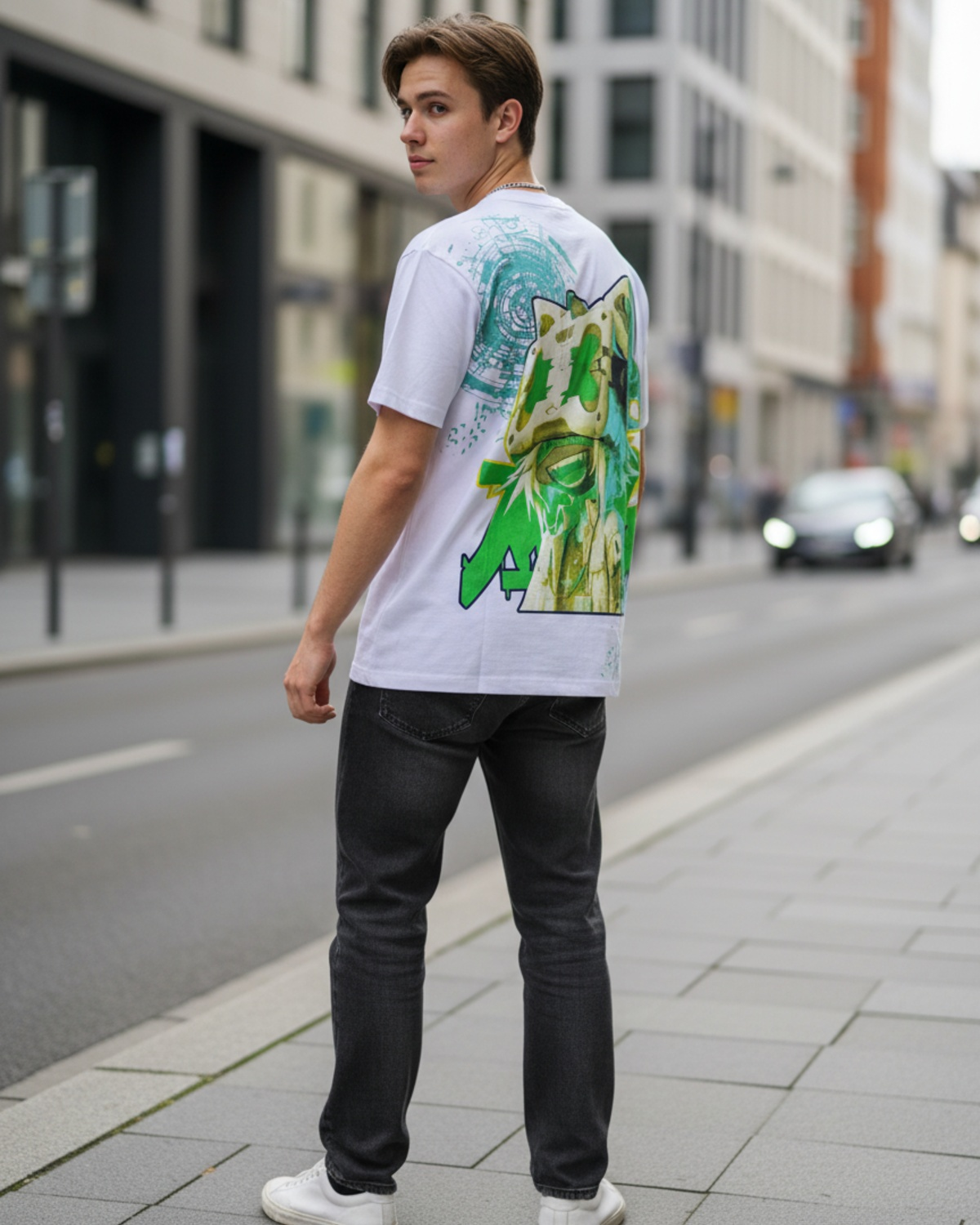 Stylish Custom Printed T-Shirt - Bold Green Graphic Tee