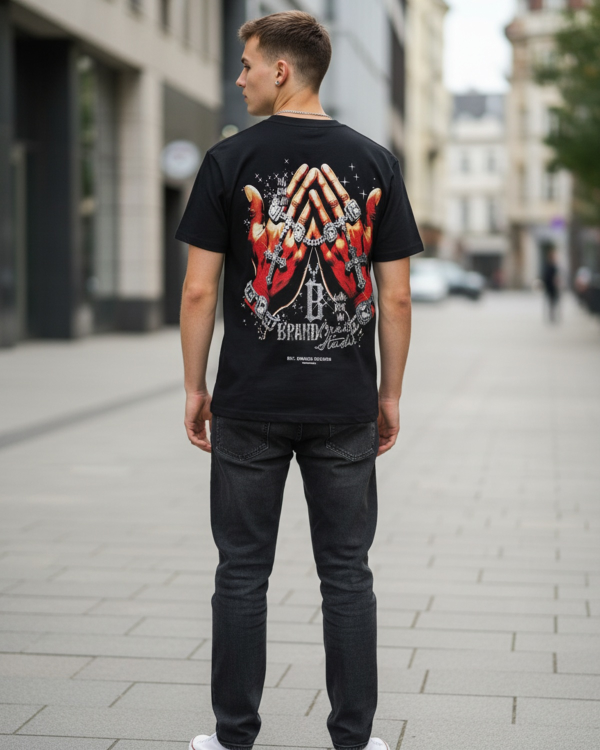 Stylish Custom Printed T-Shirt - Bold Graphic Streetwear Tee