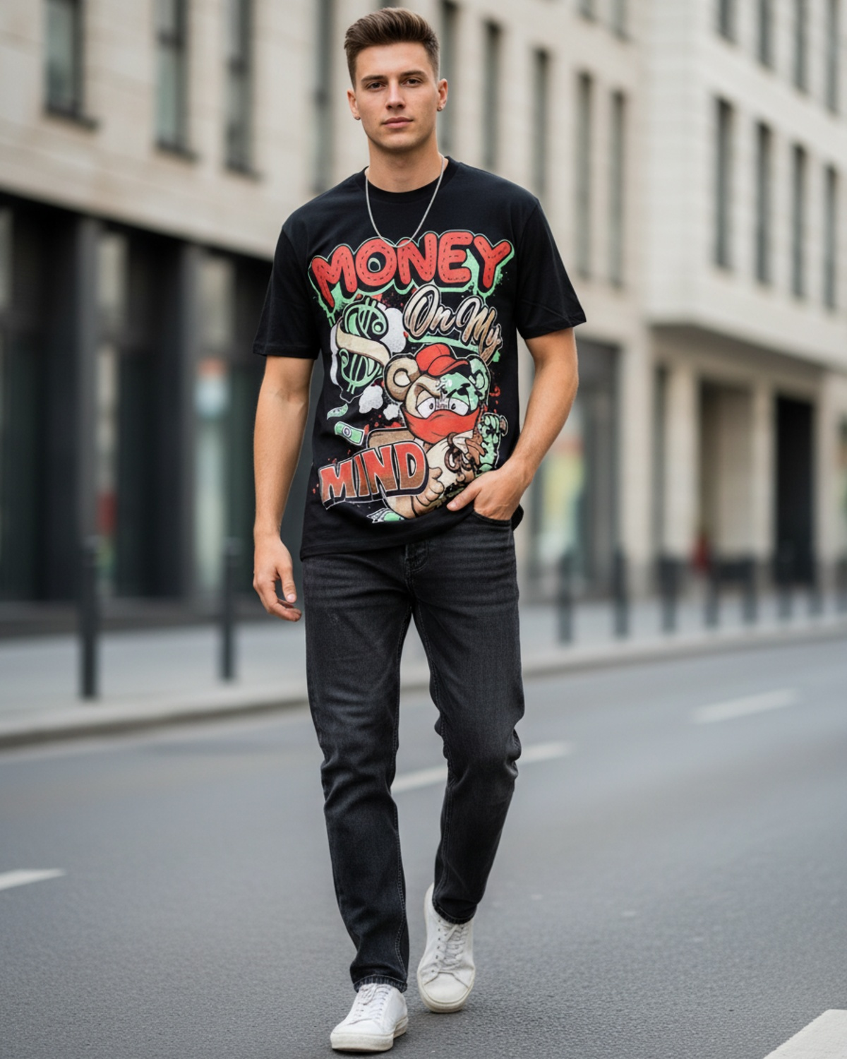 Stylish Custom Printed T-Shirt - Bold Graphic Oversized Tee