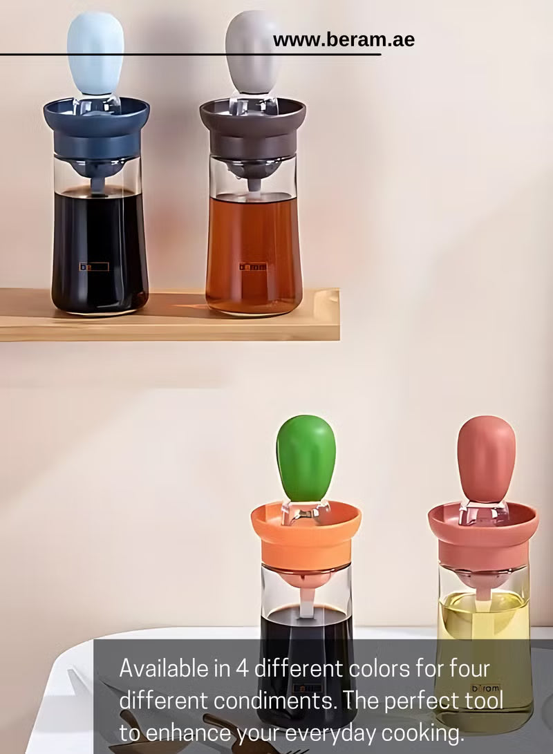 4-Piece Oil Dispenser and Silicone Basting Brush Set