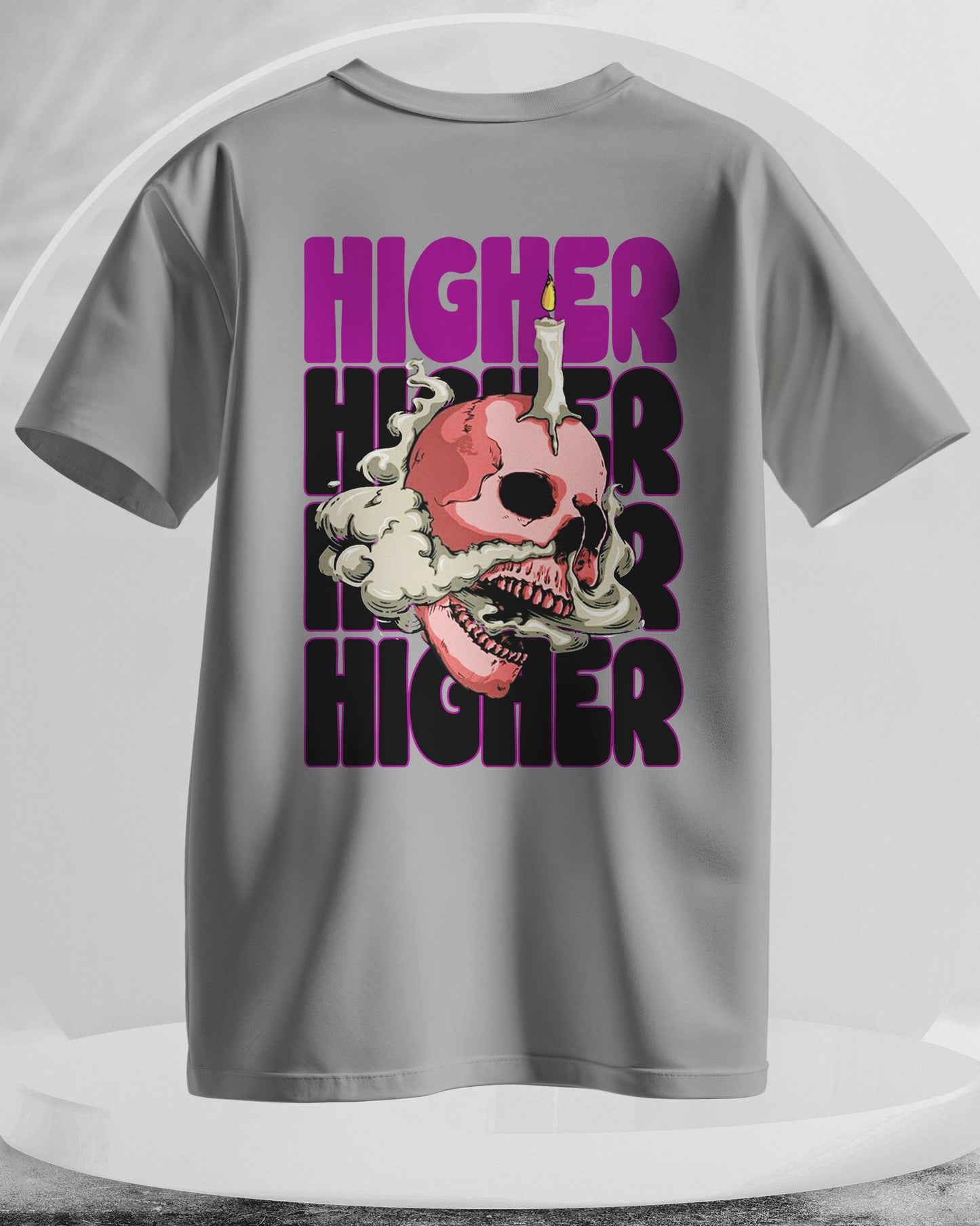 Higher - Men Stylish Back Printed T-Shirts – (Regular)