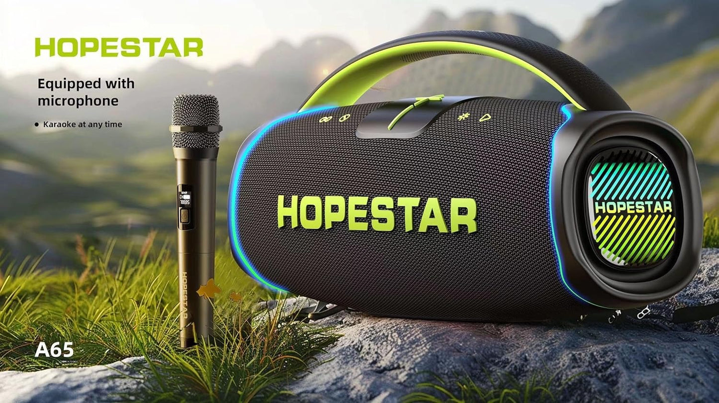 HOPESTAR A65 300W Portable Wireless Bluetooth Party Speaker with Microphone & 65W Fast Charge