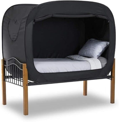 Tent Privacy Pop Bed Tent - Black Sleep Canopy & Privacy Enclosure
