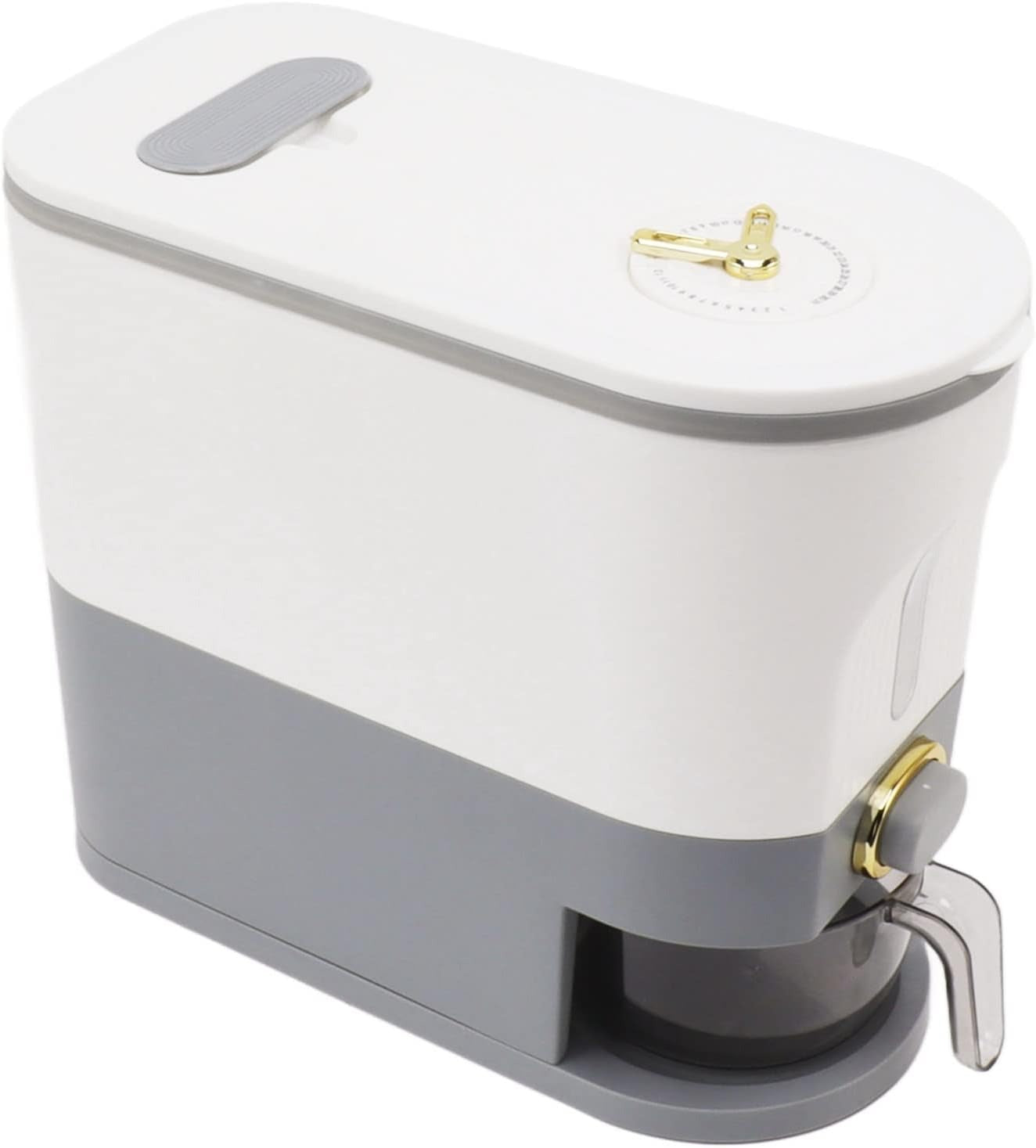 Smart Rice Dispenser - 10kg Moisture-Proof Grain Storage with Time Scale & Insect-Proof Box