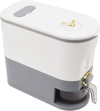 Smart Rice Dispenser - 10kg Moisture-Proof Grain Storage with Time Scale & Insect-Proof Box