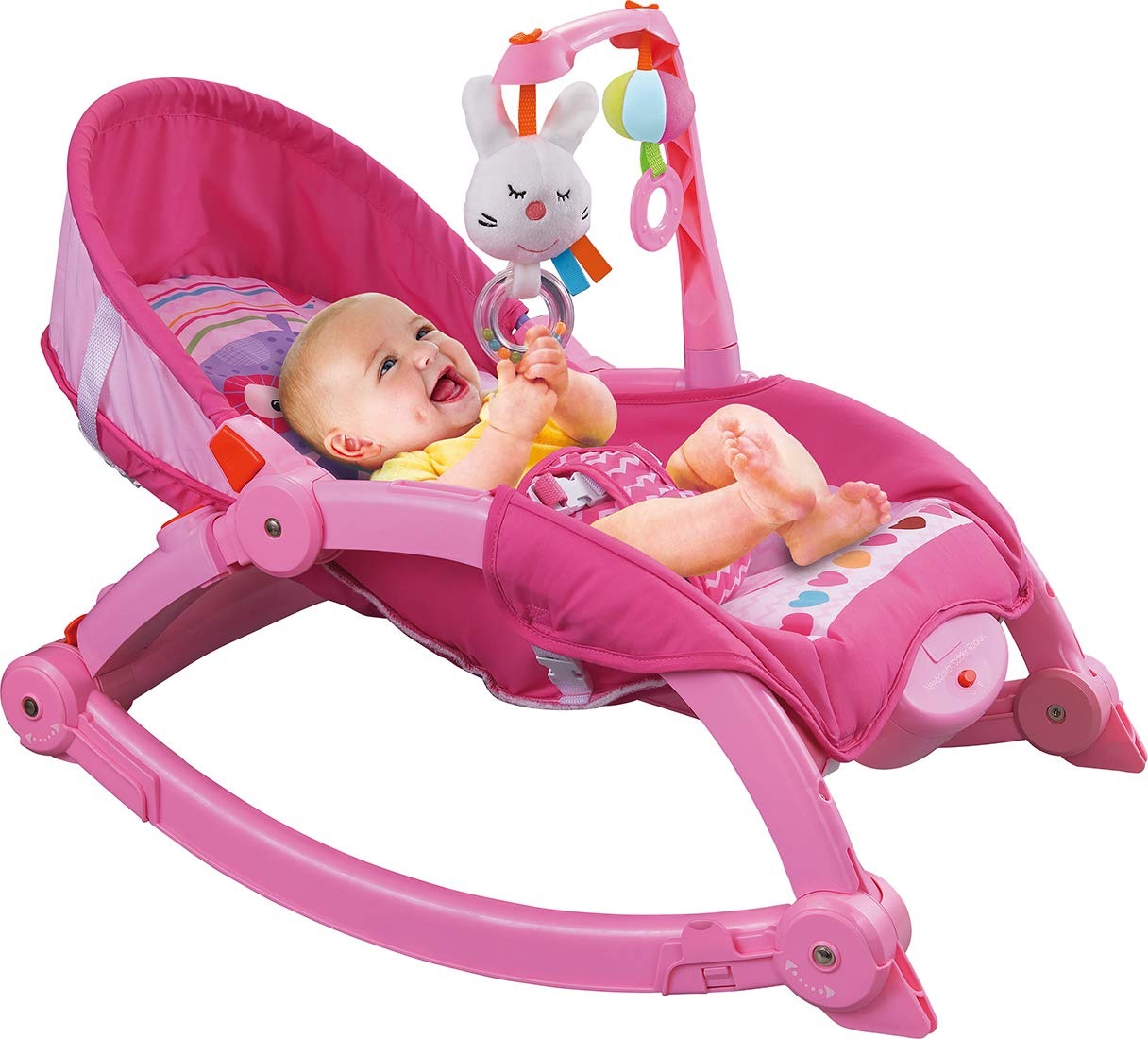 3-in-1 Infant to Toddler Rocker and Bouncer with Vibrations