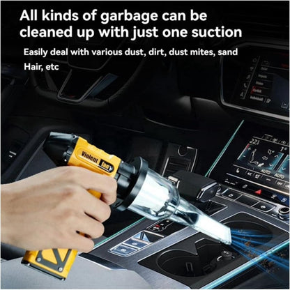 Premium 110,000 RPM Cordless Compressed Air Duster & Mini Vacuum - 3-in-1 Portable Jet Blower with Emergency Tools