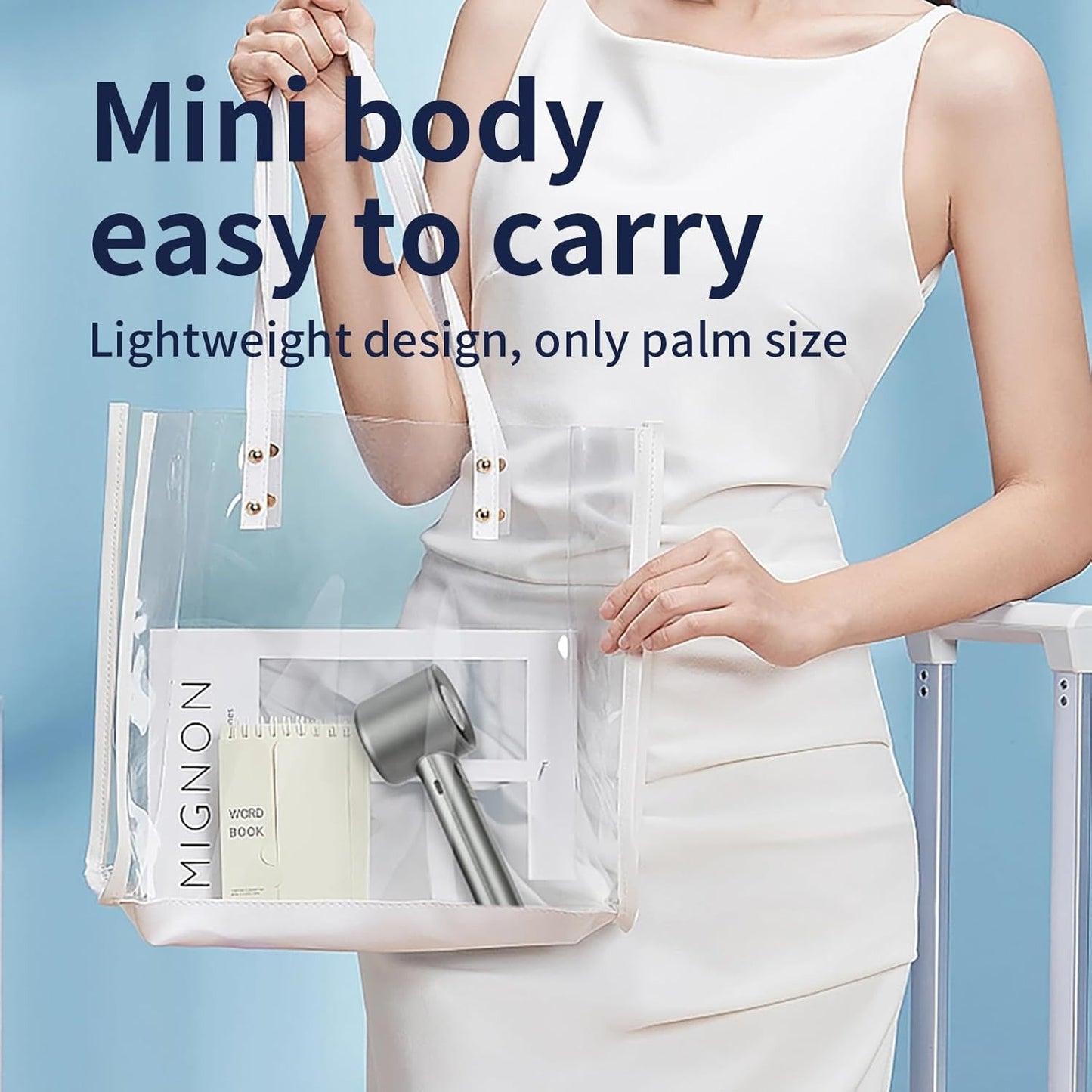 Mini Portable Handheld Turbo Fan with 120-Speed Stepless Regulation and LED Display