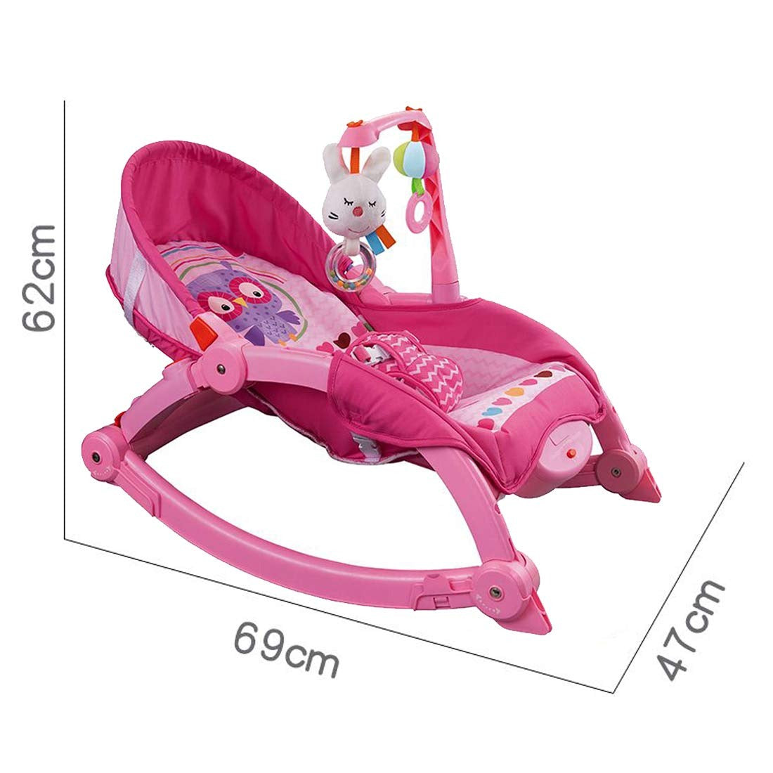 3-in-1 Infant to Toddler Rocker and Bouncer with Vibrations