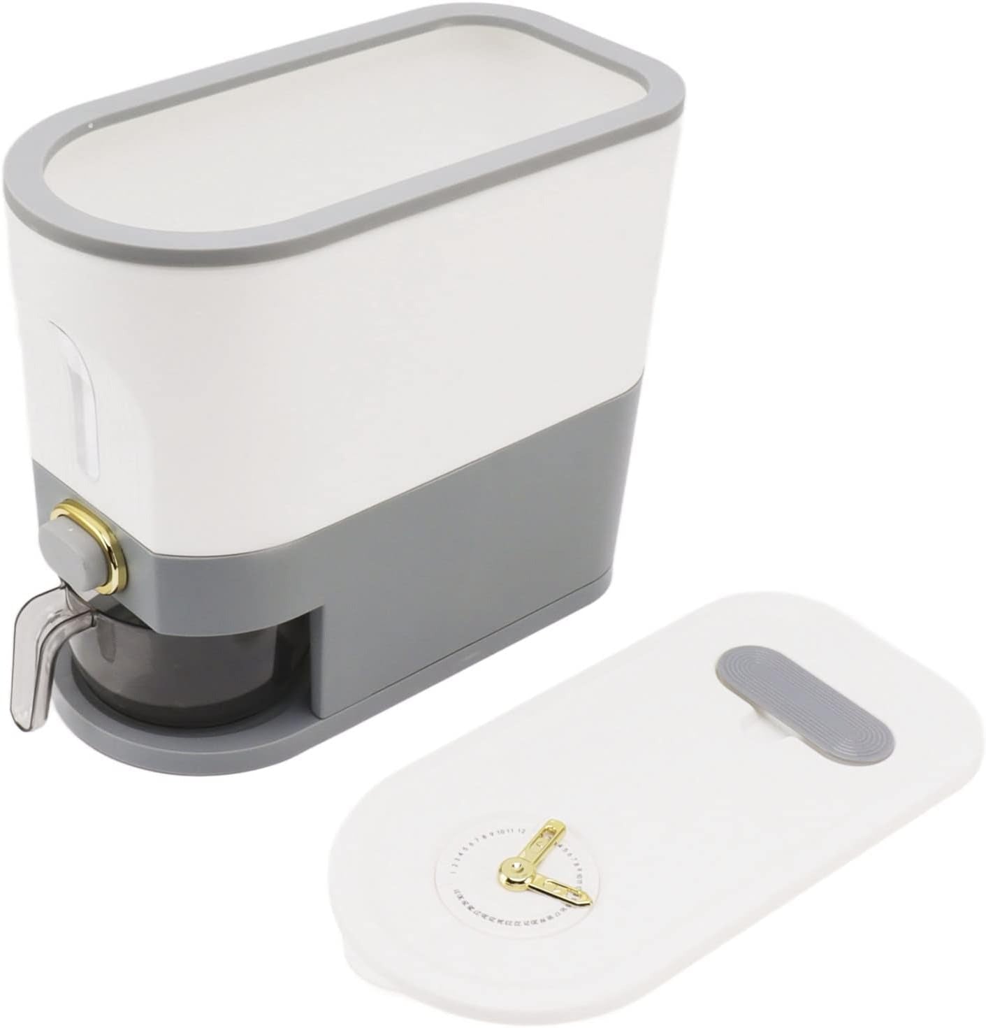 Smart Rice Dispenser - 10kg Moisture-Proof Grain Storage with Time Scale & Insect-Proof Box
