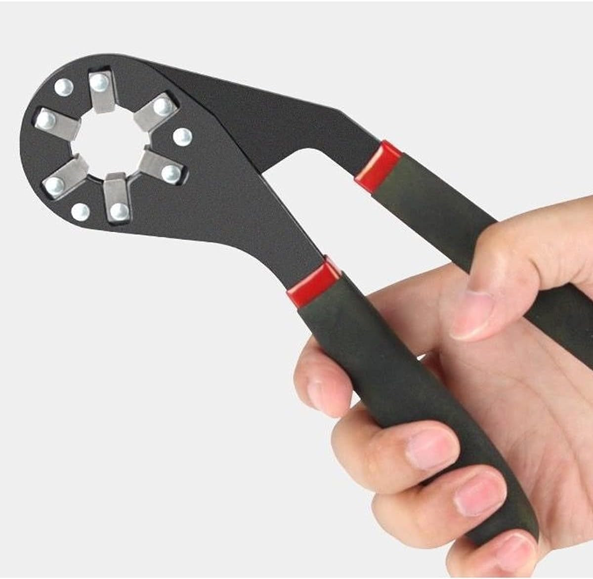 8-Inch Bionic Adjustable Wrench – Multi-Functional 14-in-1 High-Carbon Steel Hand Tool with Non-Slip Grip