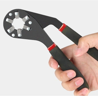 8-Inch Bionic Adjustable Wrench – Multi-Functional 14-in-1 High-Carbon Steel Hand Tool with Non-Slip Grip