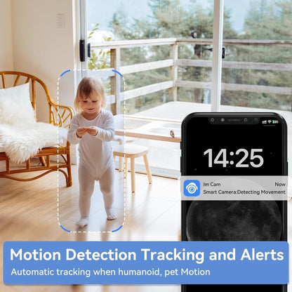 1080P Smart Video Calling Security Camera with 2.8" HD Screen & Auto Tracking