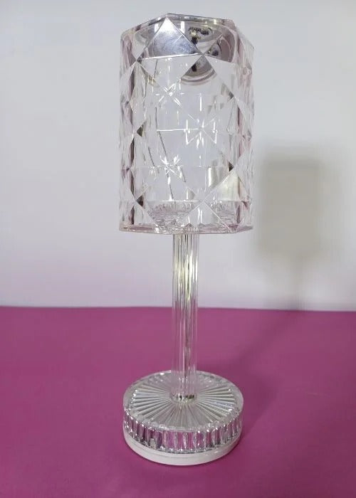 Premium Crystal Cylinder LED Accent Light with RGB Color Changing Remote