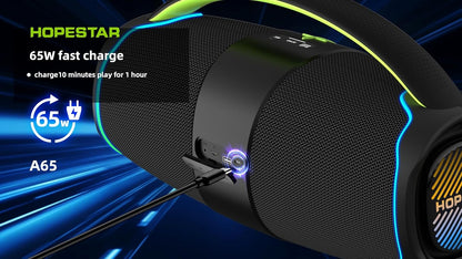 HOPESTAR A65 300W Portable Wireless Bluetooth Party Speaker with Microphone & 65W Fast Charge