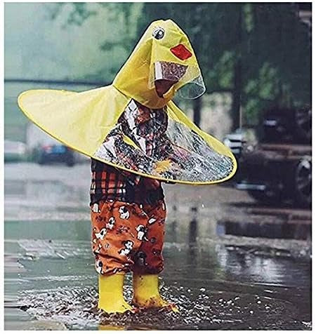 Magical UFO Children's Cartoon Duck Raincoat & Hands-Free Umbrella