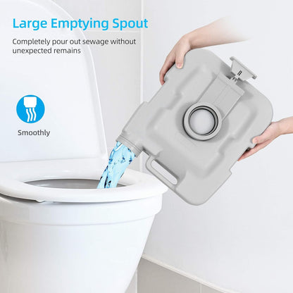 Portable Outdoor Toilet with Large Waste Tank and Flush System