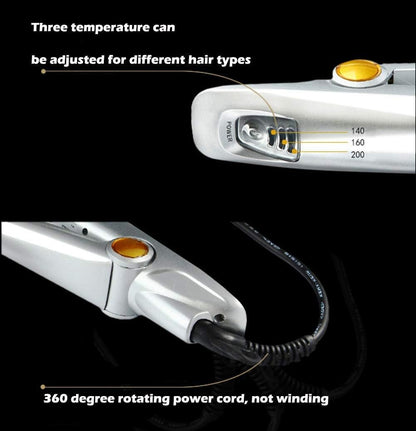 Professional 3-in-1 Motorized Rotating Hair Straightener & Curler - Multi-Functional Hot Styling Iron with Adjustable Temperature