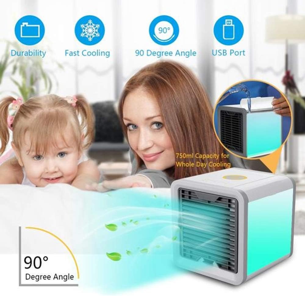 Arctic Air Portable Evaporative Cooler - 3-in-1 Desktop Mini Air Conditioner, Purifier, and Humidifier