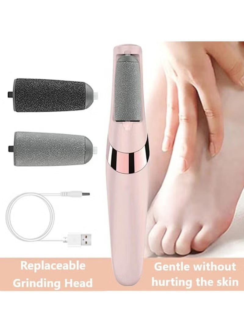 Professional Electric Callus Remover & Foot File - Rechargeable Pedicure Tool with LED Light