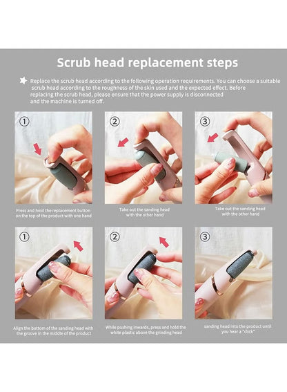 Professional Electric Callus Remover & Foot File - Rechargeable Pedicure Tool with LED Light