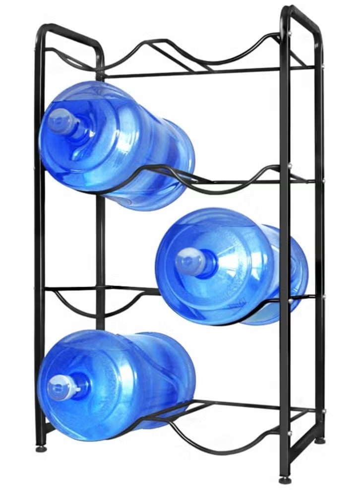 Heavy-Duty 4-Tier Water Bottle Storage Rack – 8-Bottle Freestanding Jug Holder for Home & Office