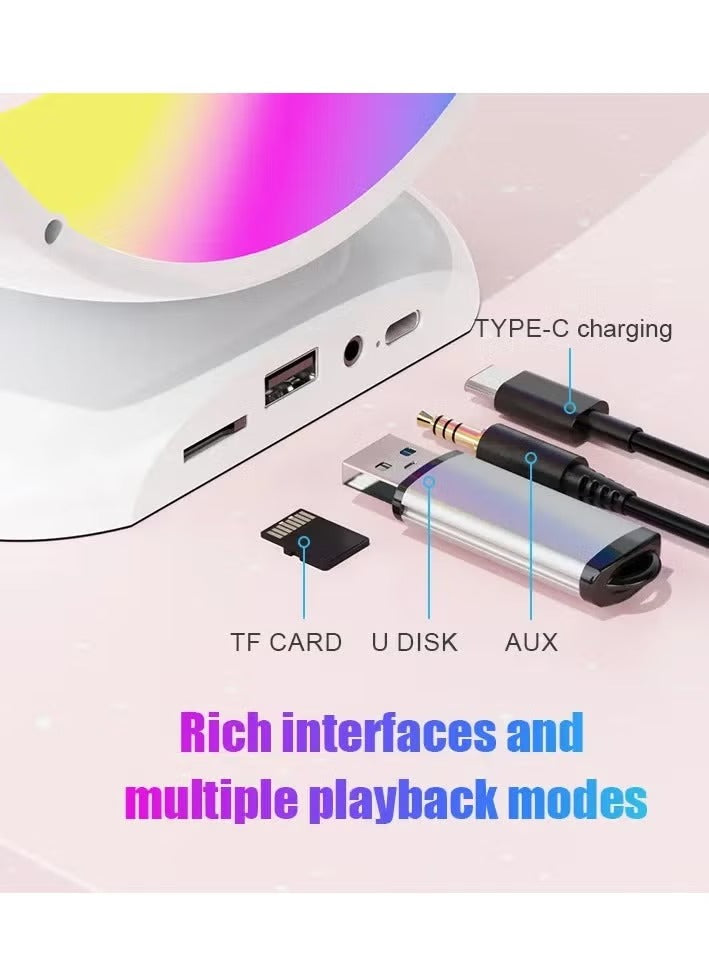 YS-110 Portable Karaoke Machine with Dual Wireless Microphones - RGB Lightshow Bluetooth Speaker and Mini Music Box