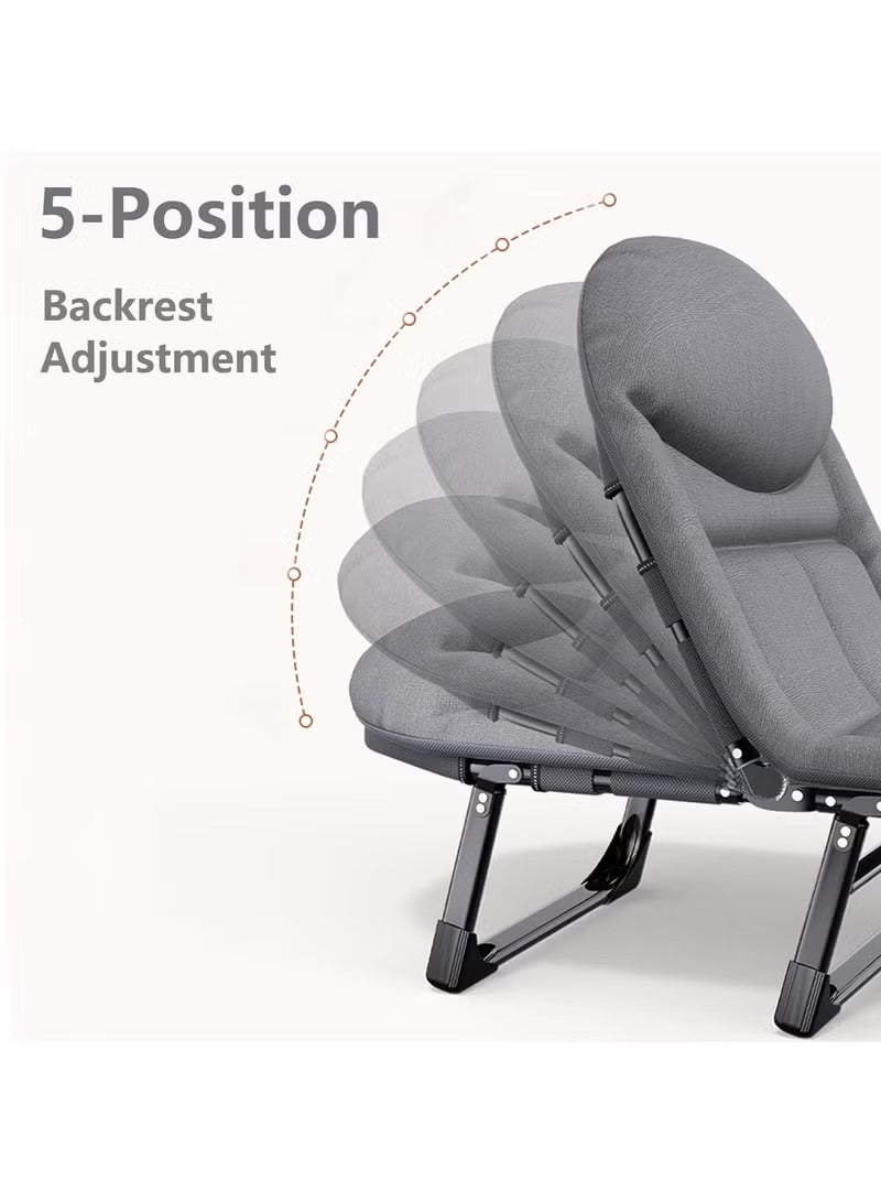 Premium Portable Folding Camping Bed with Built-in Mattress & Pillow