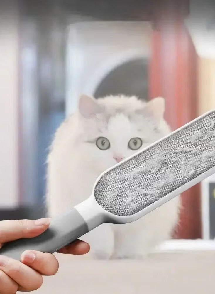 Reusable Double-Sided Pet Fur & Lint Remover Brush with Self-Cleaning Base