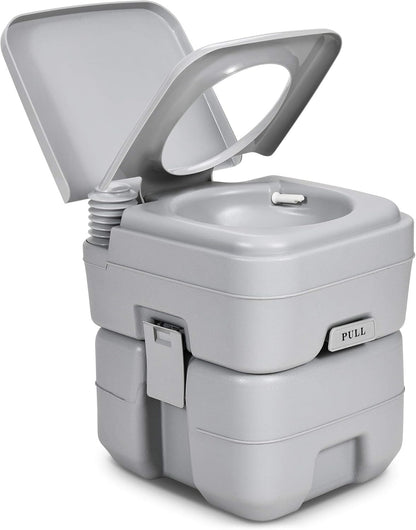 Portable Outdoor Toilet with Large Waste Tank and Flush System