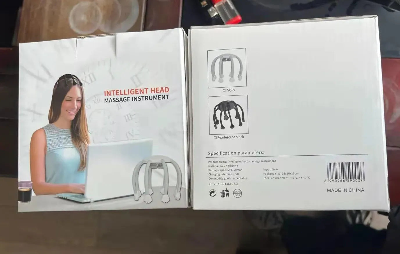 Intelligent Hands-Free Electric Scalp Massager - USB Rechargeable Head Scratching Claw with 4 Vibration Modes for Stress Relief