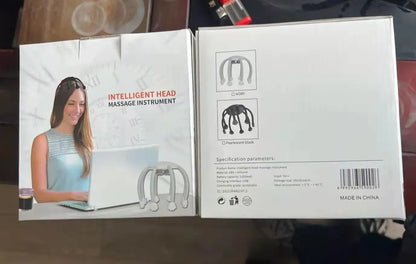 Intelligent Hands-Free Electric Scalp Massager - USB Rechargeable Head Scratching Claw with 4 Vibration Modes for Stress Relief