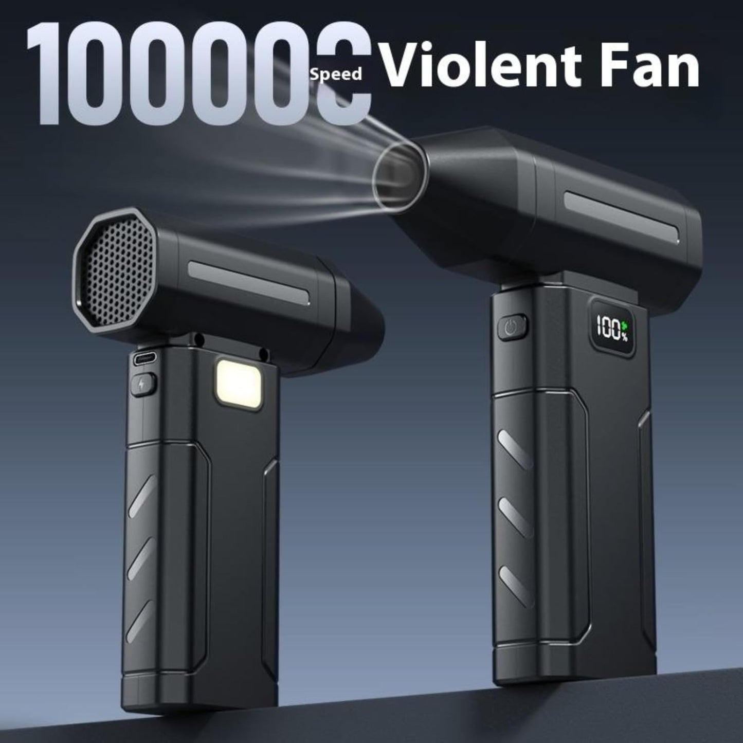 X8 Violent Fan - 130000 RPM Rechargeable Cordless Air Duster & Jet Blower