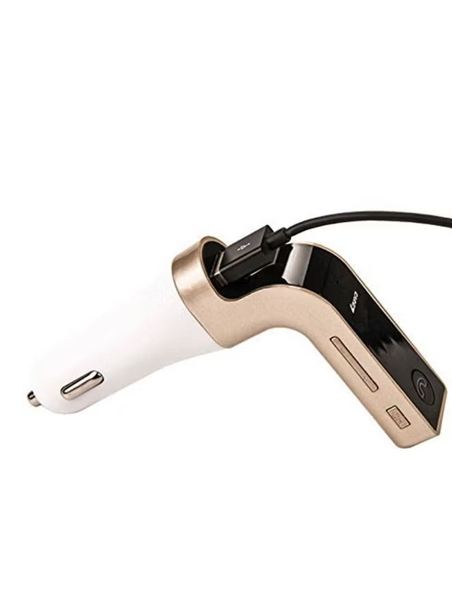 CARG7 Wireless Bluetooth FM Transmitter Car Charger with USB Port & Hands-Free Calling
