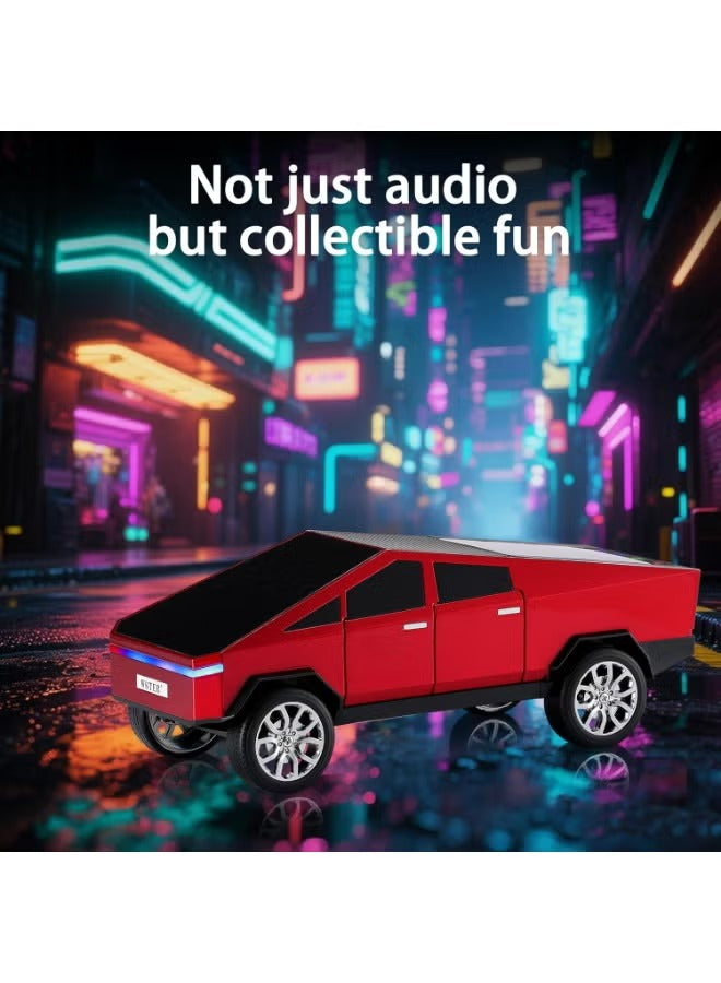 WS-580 Cybertruck Styled Wireless Bluetooth Speaker with LED Display, TWS Pairing & RGB Lights