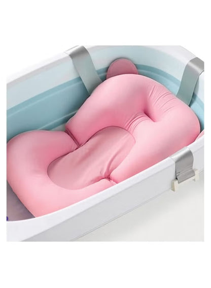 Premium Non-Slip Baby Bath Tub Cushion & Floating Infant Bath Pad with Adjustable Safety Straps
