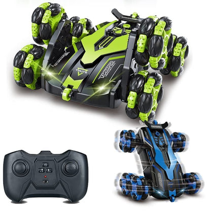 High-Speed 2.4G RC 8-Wheel Stunt Car - 360-Degree Spinning Drift Vehicle with LED Lights & Spray Effect