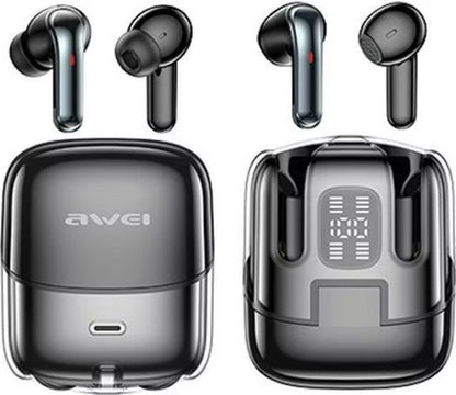 Awei T79 ENC 2-in-1 True Wireless Bluetooth 5.3 Earbuds with LED Charging Case - Black