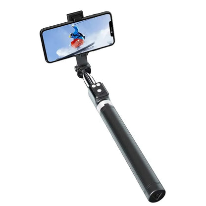 4-in-1 Ultra-Compact Selfie Stick Tripod with Dual LED Ring Lights - 170cm Extendable Portable Phone Stand
