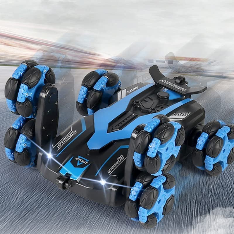 High-Speed 2.4G RC 8-Wheel Stunt Car - 360-Degree Spinning Drift Vehicle with LED Lights & Spray Effect