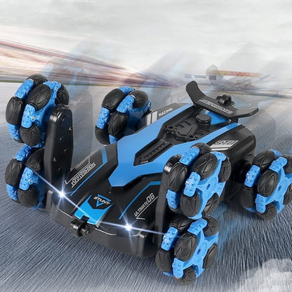 High-Speed 2.4G RC 8-Wheel Stunt Car - 360-Degree Spinning Drift Vehicle with LED Lights & Spray Effect