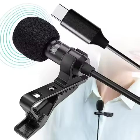K35 Pro Wireless Lavalier Microphone System - 4-in-1 Clip-On Lapel Mic for iPhone, Android, PC & Cameras
