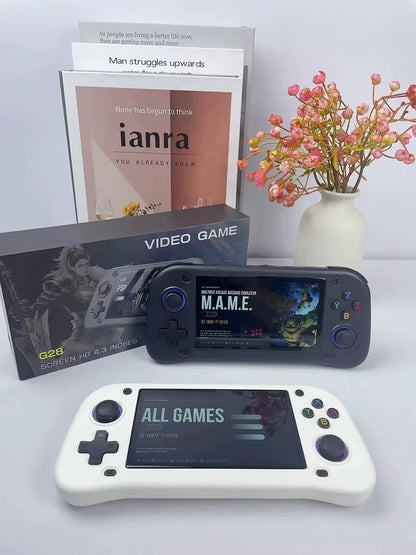 G28 Retro Handheld Game Console - 4.3-Inch HD Screen, 25+ Emulators, 15,000+ Classic Games & HDMI Output