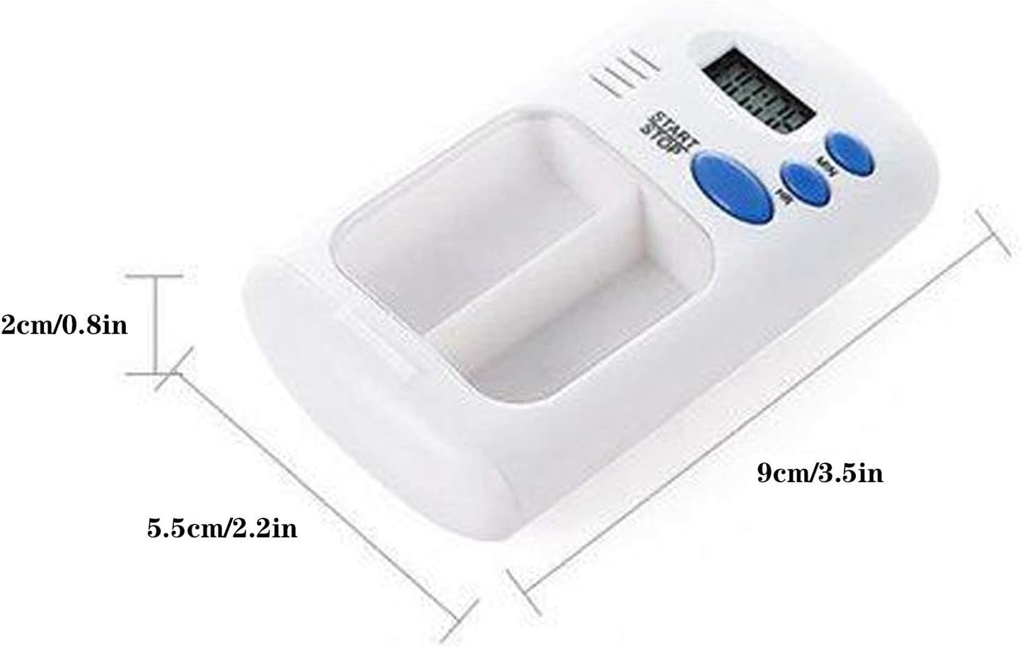Smart Electronic Pill Dispenser with Alarm Reminder & LCD Timer - Portable 2-Compartment Medicine Organizer