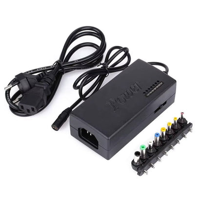 Universal 96W Laptop AC Power Adapter - Adjustable Voltage Charger with 8 Swappable DC Connectors